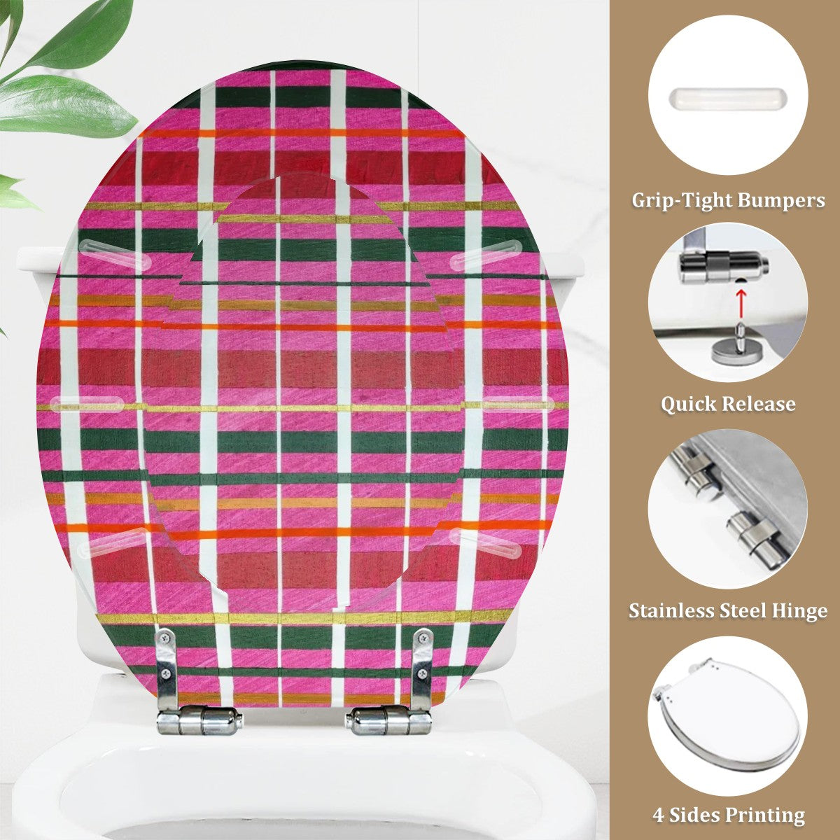 Gavin Scott Round Toilet Seat w/Matching Soft-close Lid (O-Shape)