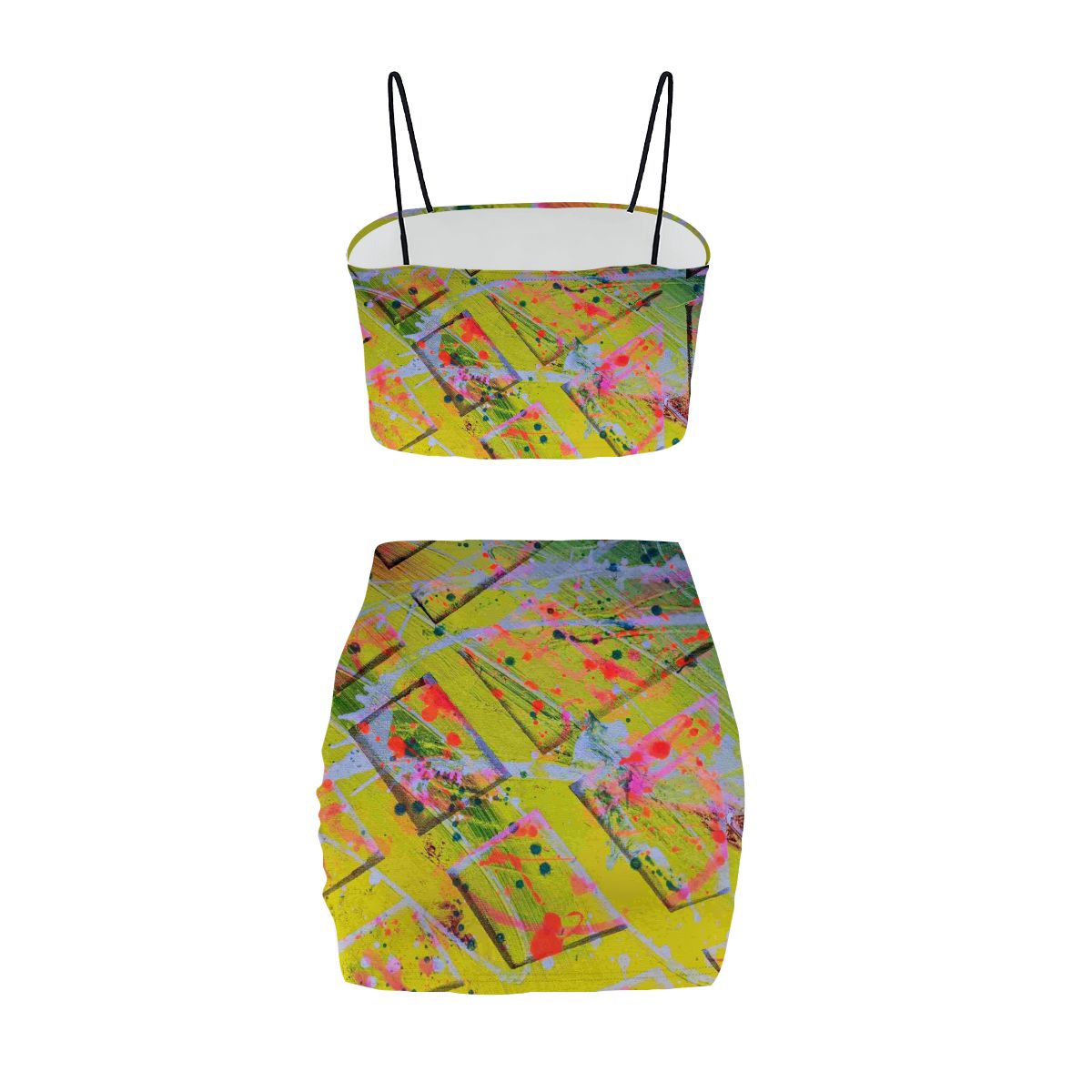 Gavin Scott Crop Tank Top & Mini Skirt Set (Femme S-4XL)