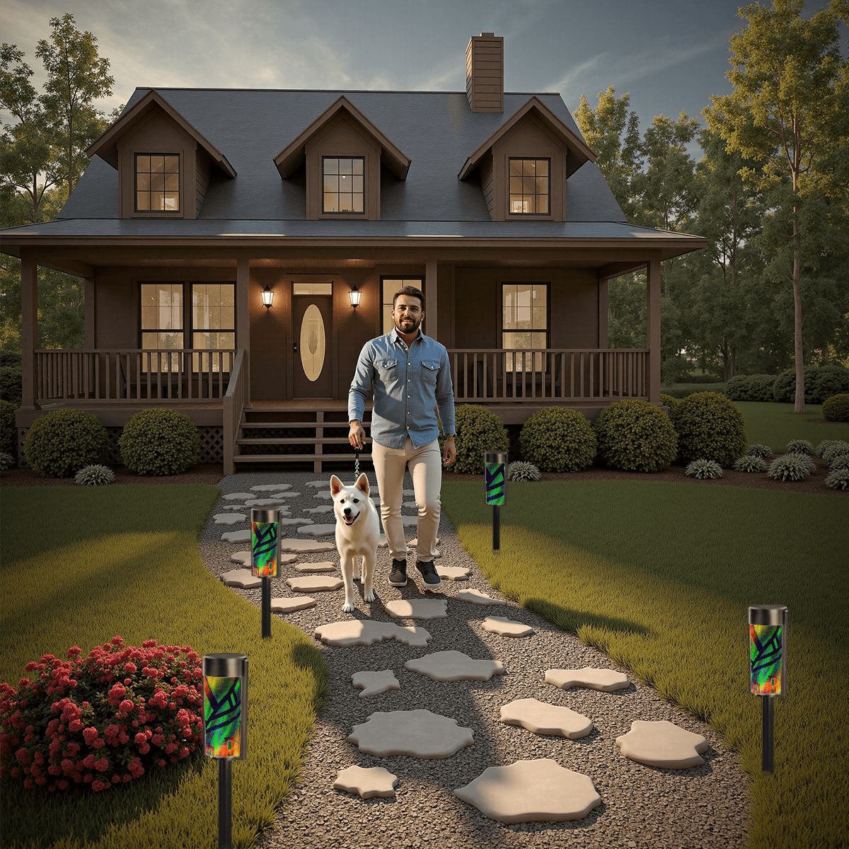 Gavin Scott Adjustable Outdoor Solar Lights (set of 4)