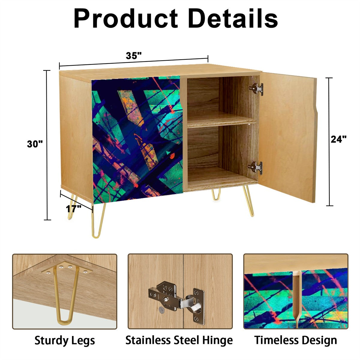 Gavin Scott Wooden Sideboard Cabinet