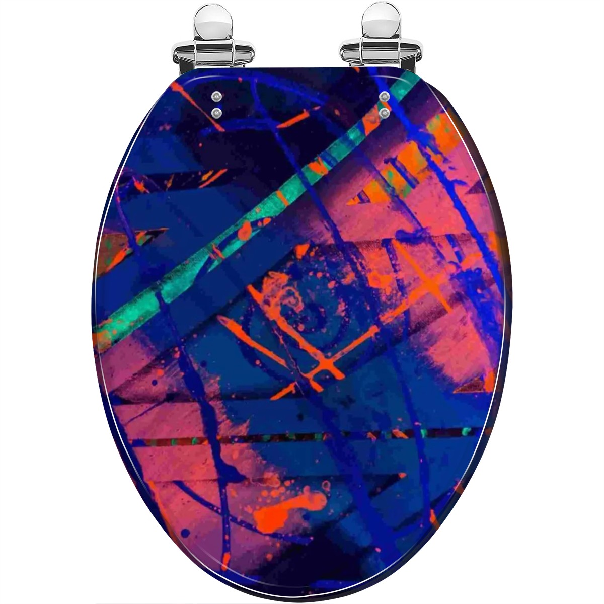 Gavin Scott Elongated Toilet Seat w/Matching Soft-close Lid (V-Shape)