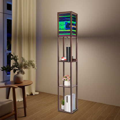 Gavin Scott Floor Lamp with Shelves (2 Colors)