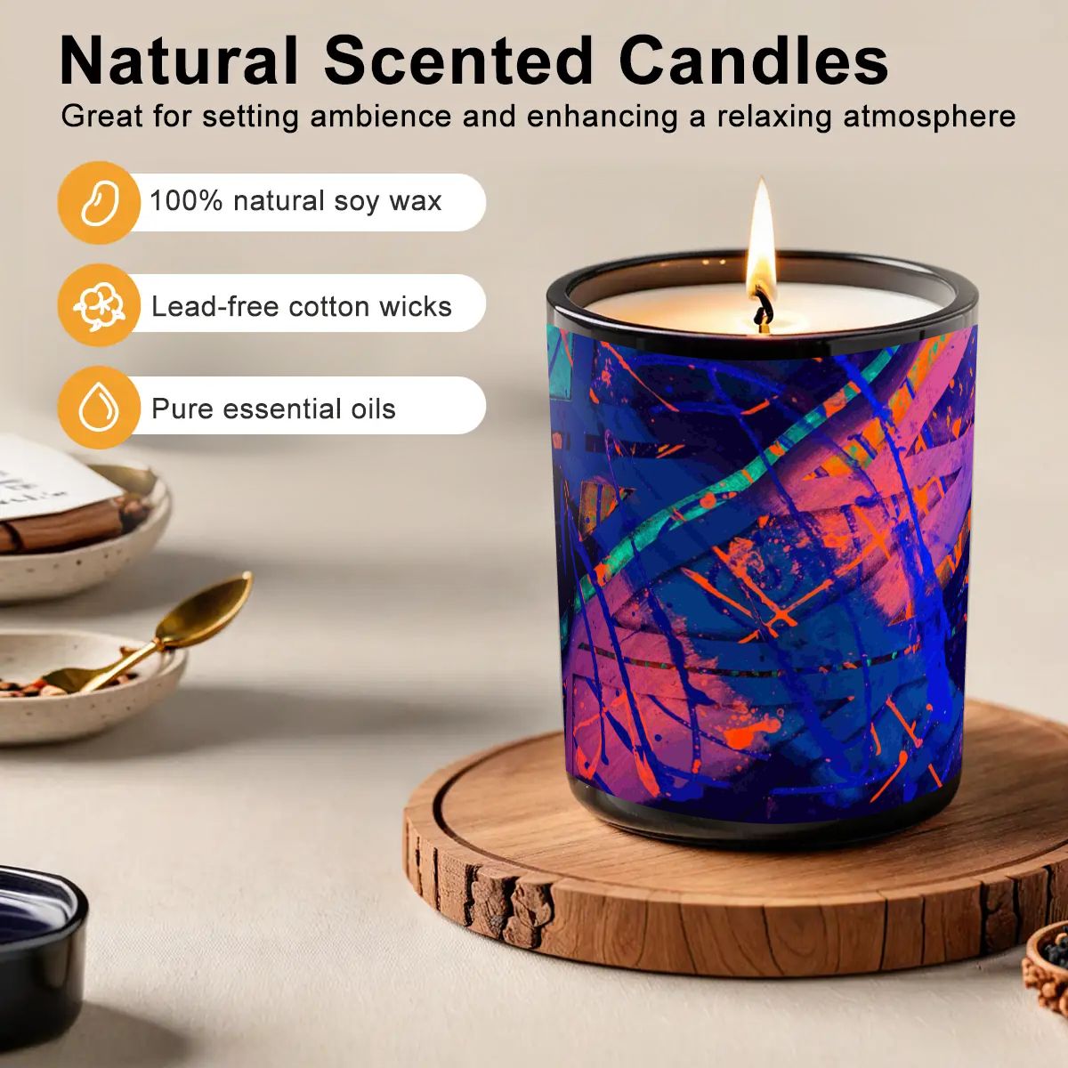 Gavin Scott Scented Black Jar Candle (6oz)