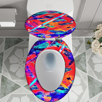 Gavin Scott Elongated Toilet Seat w/Matching Soft-close Lid (V-Shape)