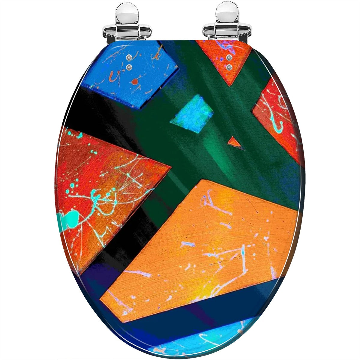 Gavin Scott Elongated Toilet Seat w/Matching Soft-close Lid (V-Shape)