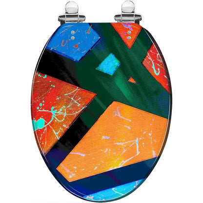 Gavin Scott Elongated Toilet Seat w/Matching Soft-close Lid (V-Shape)