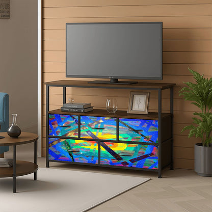 Gavin Scott TV Stand w/5 Drawer Dresser & Charging Station