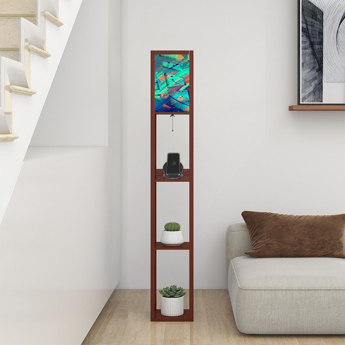 Gavin Scott Floor Lamp with Shelves (2 Colors)