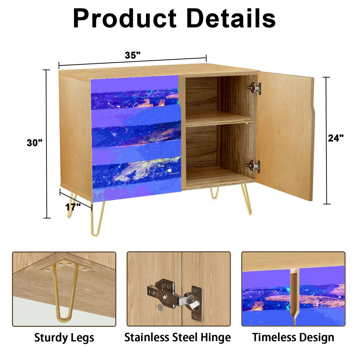 Gavin Scott Wooden Sideboard Cabinet