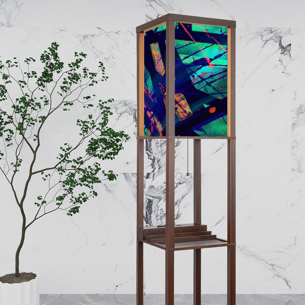 Gavin Scott Floor Lamp with Shelves