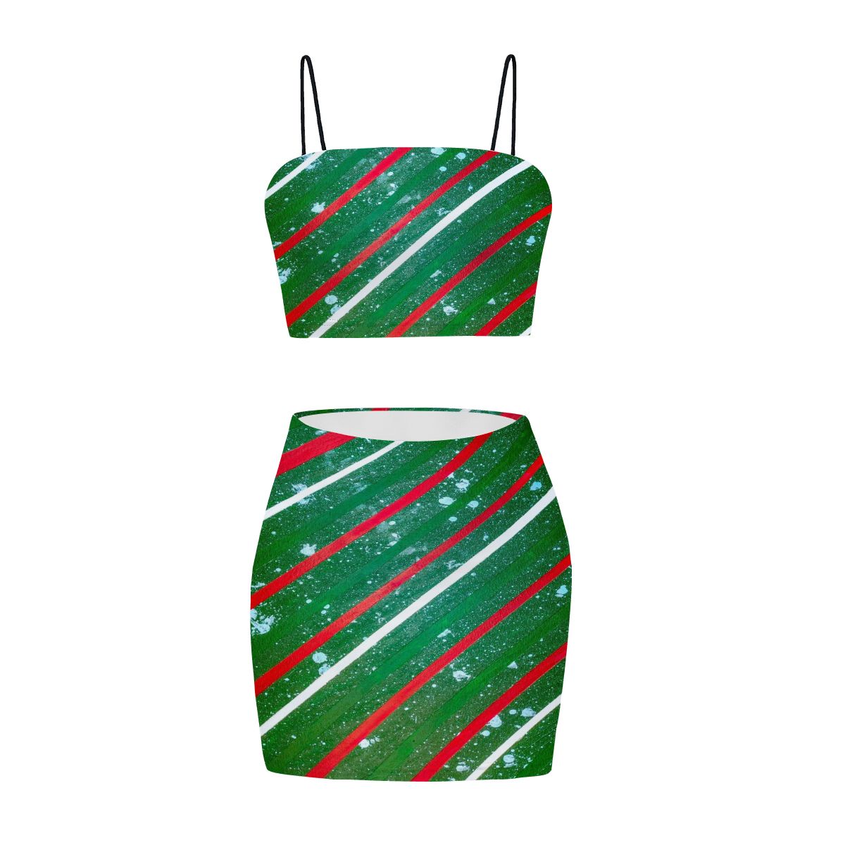 Gavin Scott Crop Tank Top & Mini Skirt Set (Femme S-4XL)