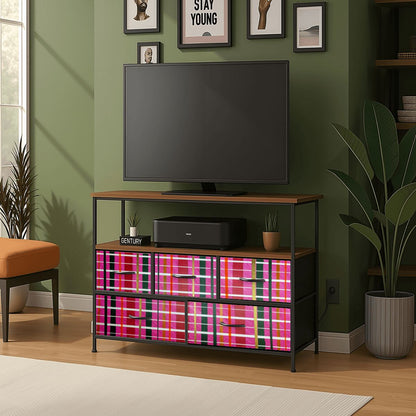 Gavin Scott TV Stand w/5 Drawer Dresser & Charging Station