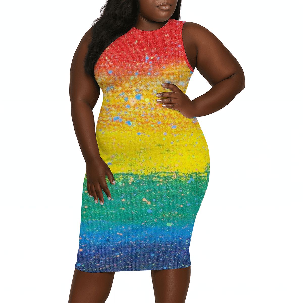 Gavin Scott Sleeveless Bodycon Dress (Femme L-4XL)