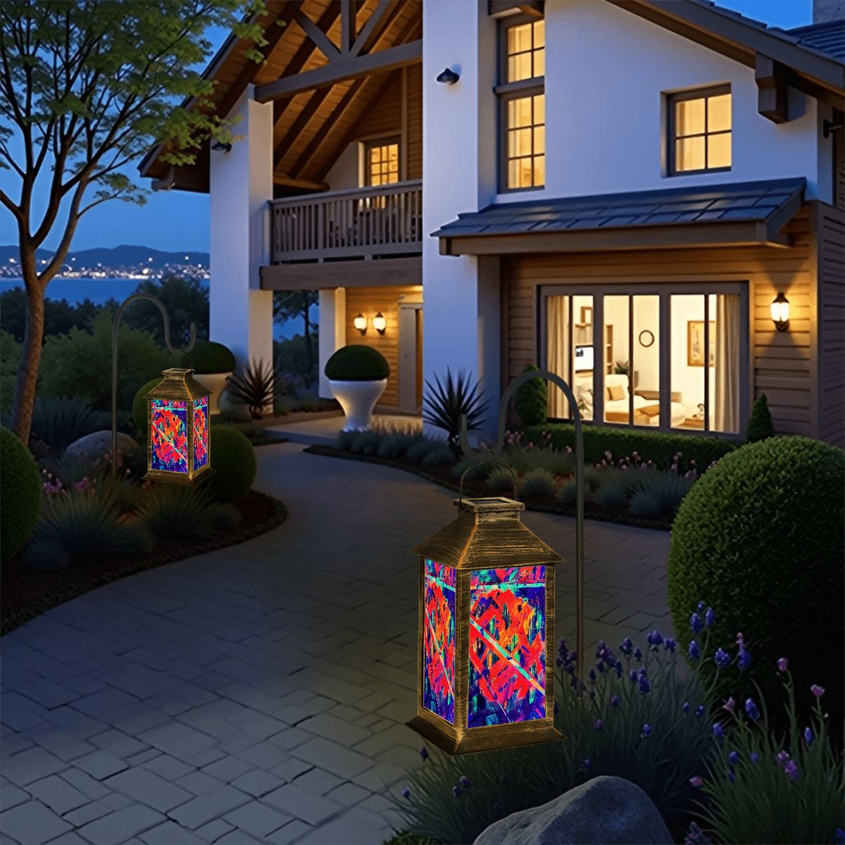 Gavin Scott Solar Powered Indoor/Outdoor Lantern