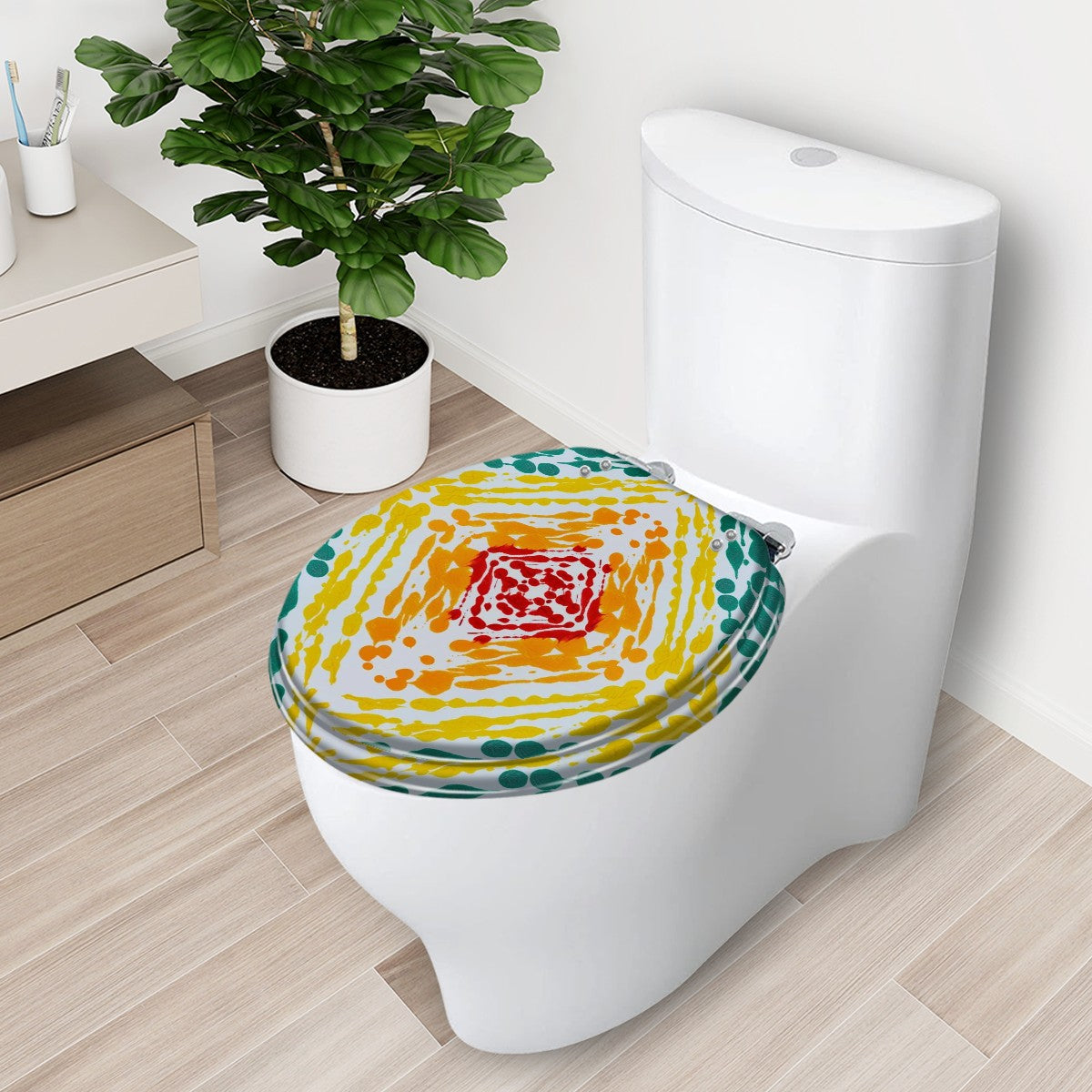 Gavin Scott Round Toilet Seat w/Matching Soft-close Lid (O-Shape)