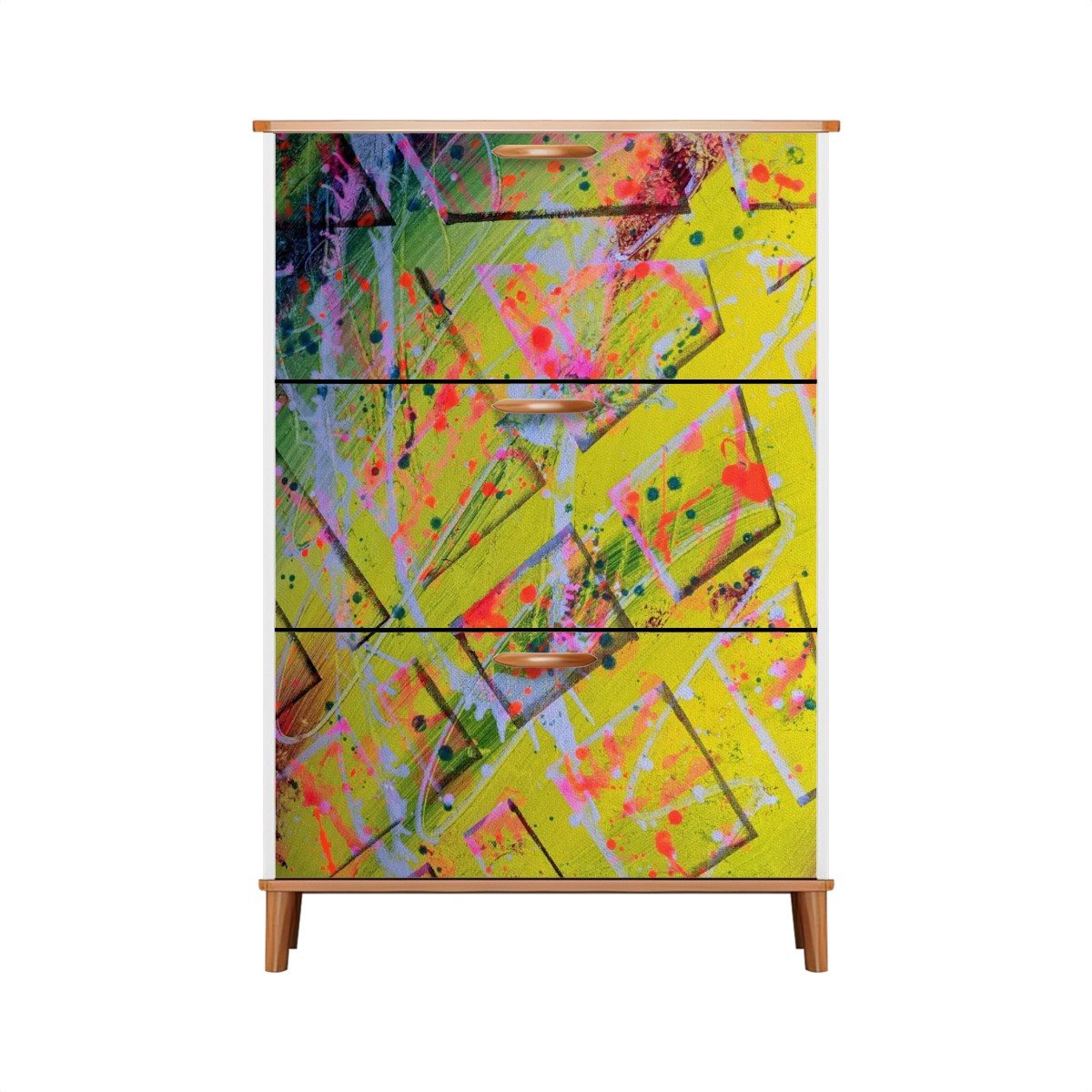 Gavin Scott Wood & Leather Shoe Cabinet