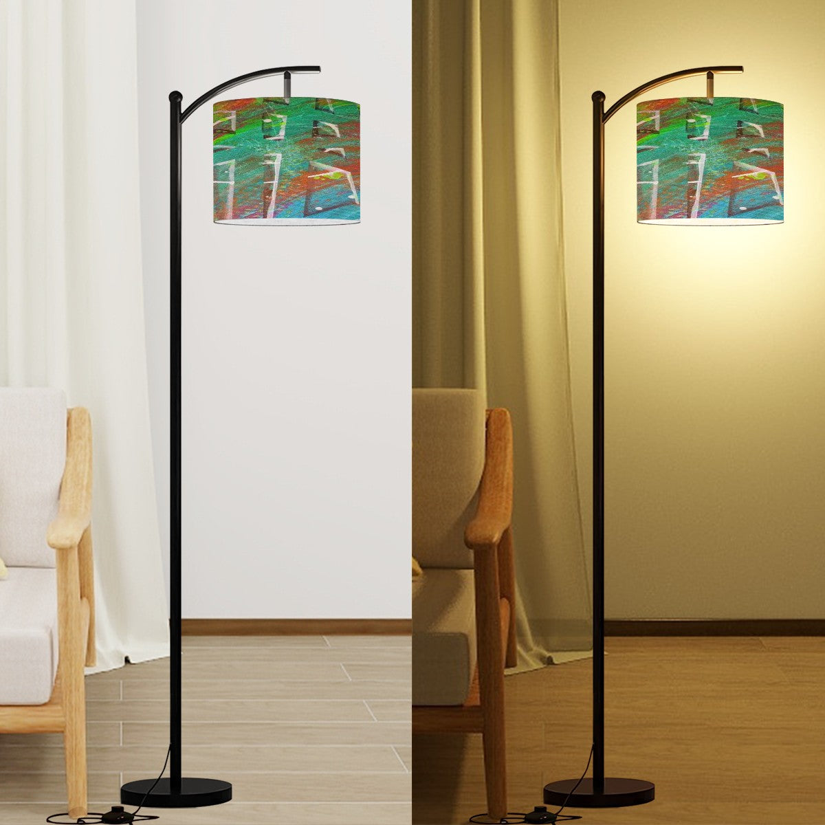 Gavin Scott Arc Floor Lamp w/Remote
