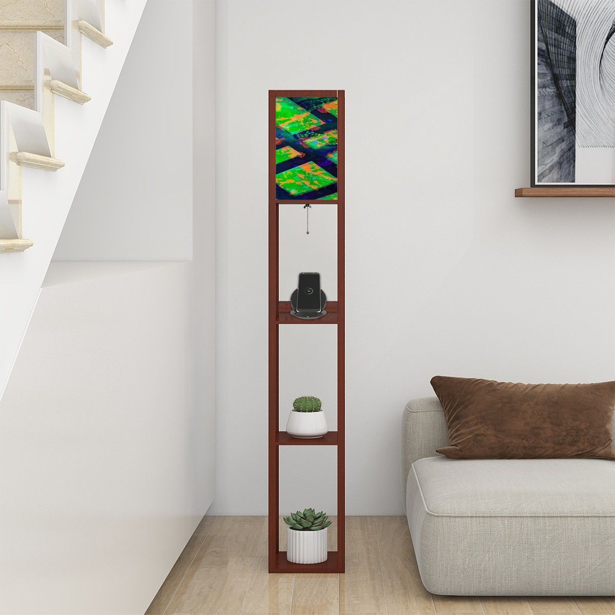 Gavin Scott Floor Lamp with Shelves (2 Colors)