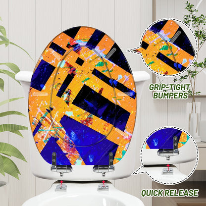 Gavin Scott Elongated Toilet Seat w/Matching Soft-close Lid (V-Shape)