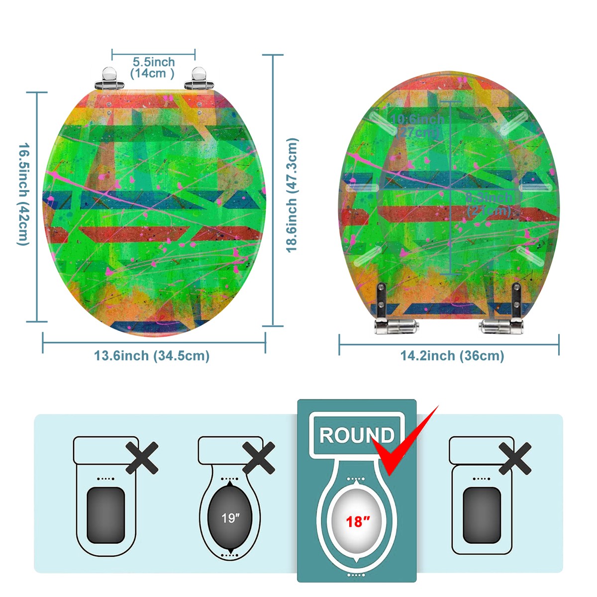 Gavin Scott Universal Toilet Seat w/Matching Soft-close Lid