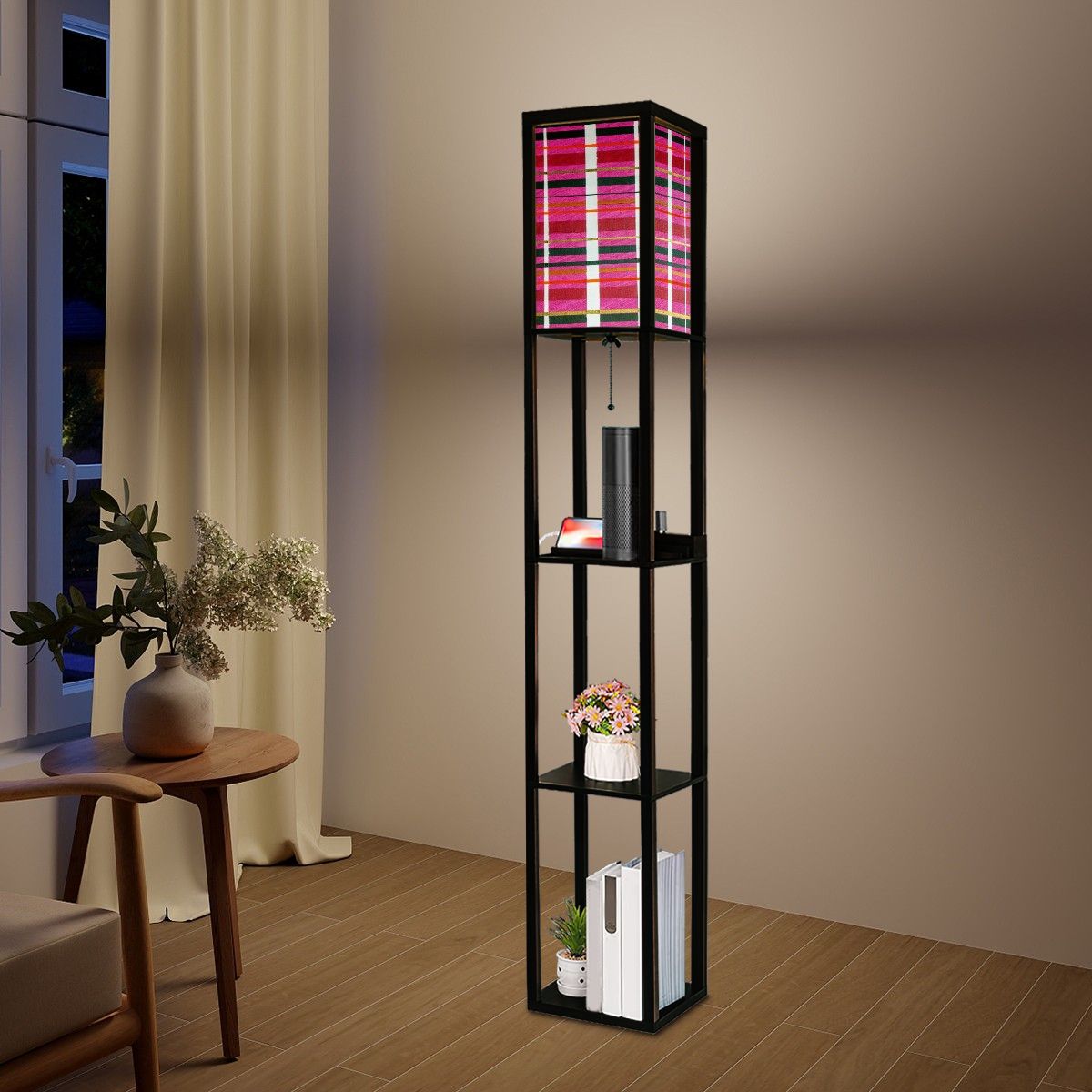Gavin Scott Floor Lamp with Shelves (2 Colors)