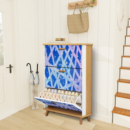 Gavin Scott Wood & Leather Shoe Cabinet