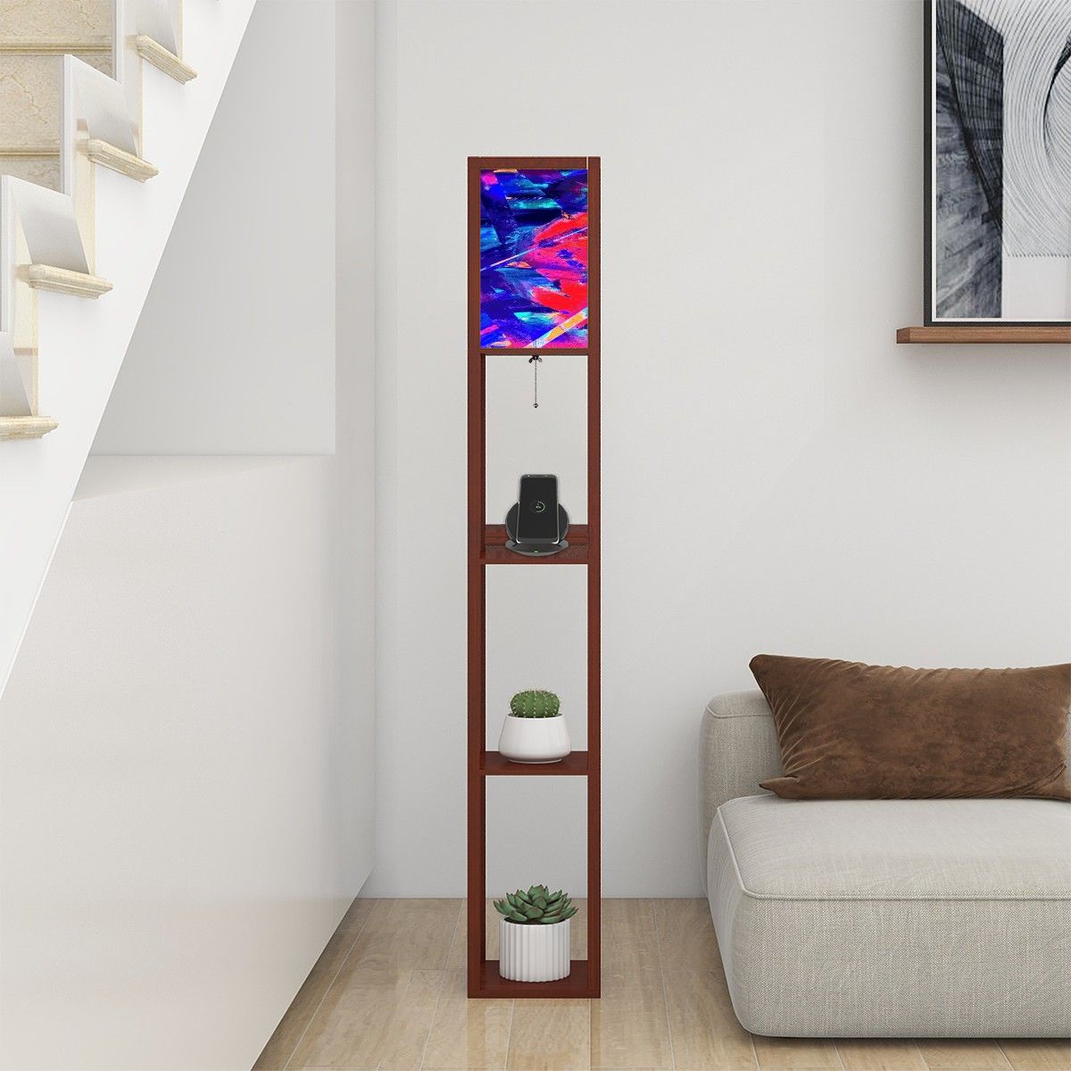 Gavin Scott Floor Lamp with Shelves (2 Colors)