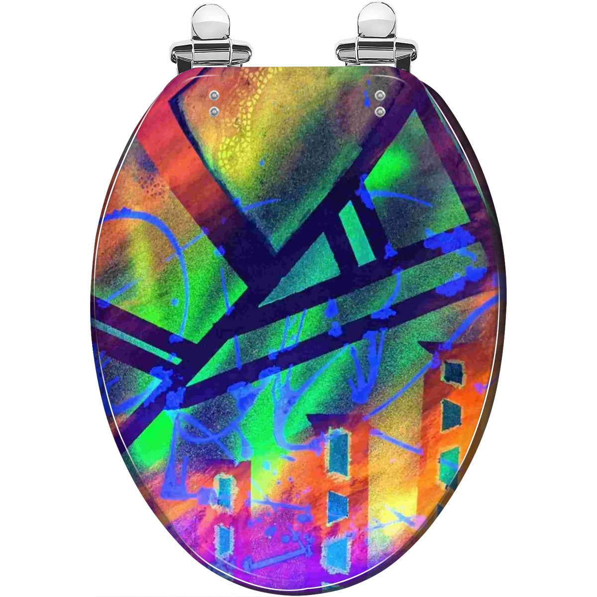 Gavin Scott Elongated Toilet Seat w/Matching Soft-close Lid (V-Shape)