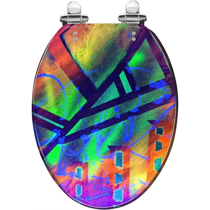 Gavin Scott Elongated Toilet Seat w/Matching Soft-close Lid (V-Shape)