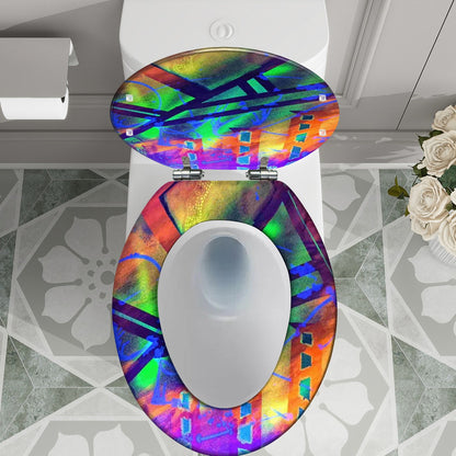 Gavin Scott Elongated Toilet Seat w/Matching Soft-close Lid (V-Shape)