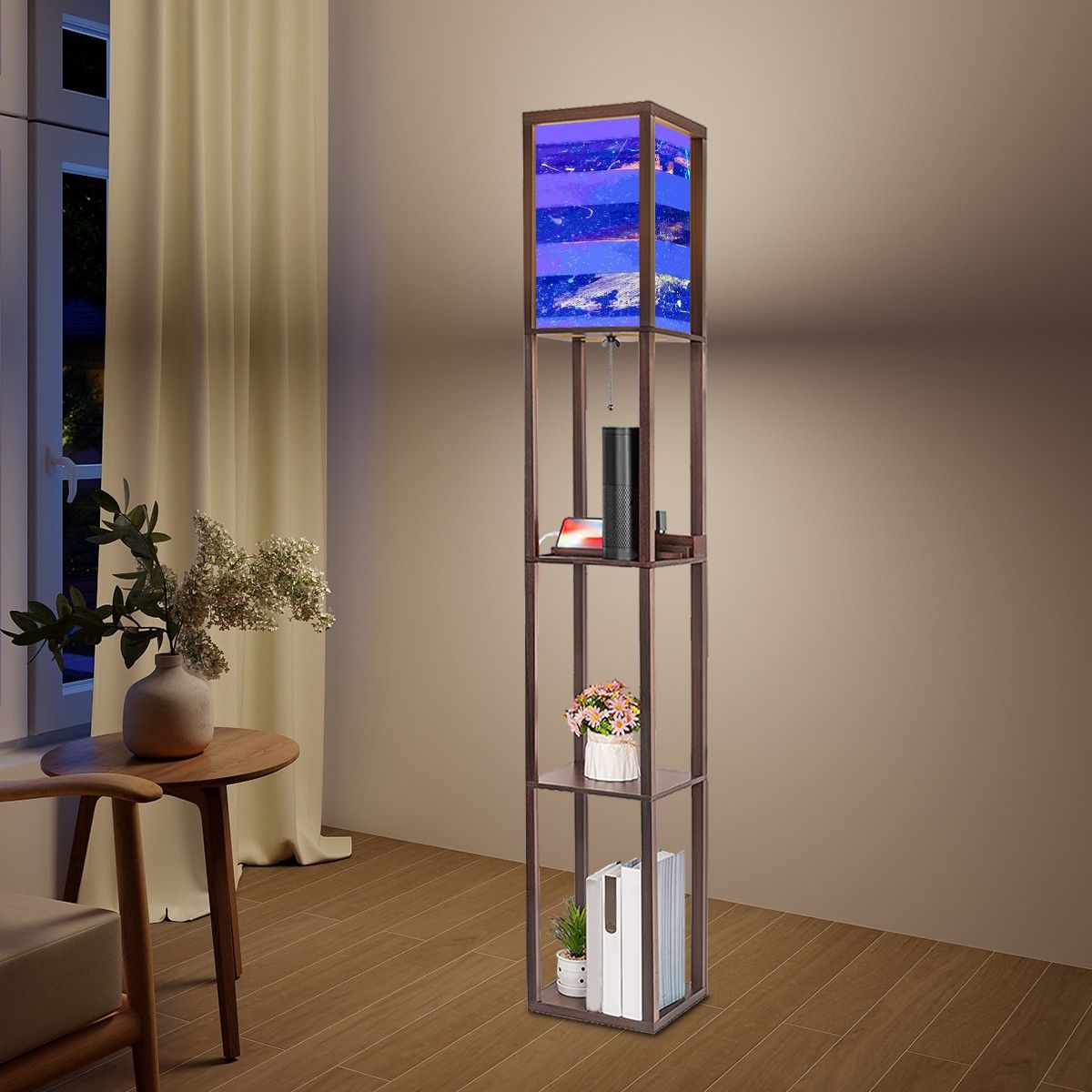 Gavin Scott Floor Lamp with Shelves (2 Colors)