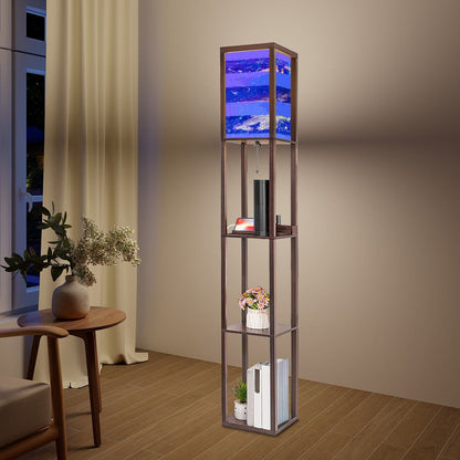 Gavin Scott Floor Lamp with Shelves (2 Colors)