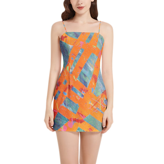 Gavin Scott Sleeveless Spaghetti Strap Mini Dress (Femme XS-3XL)