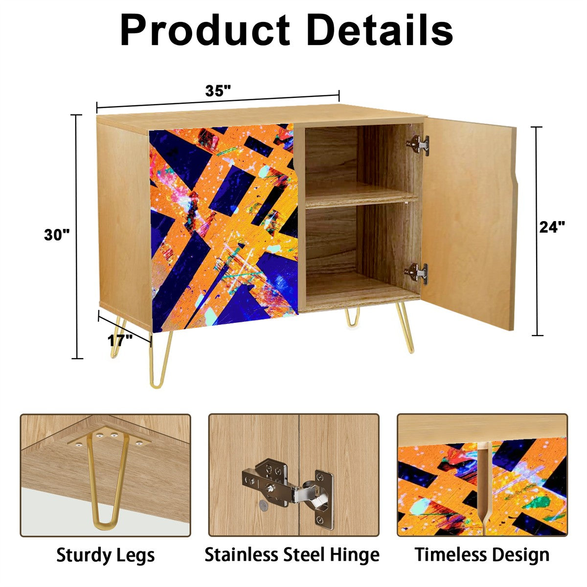 Gavin Scott Wooden Sideboard Cabinet