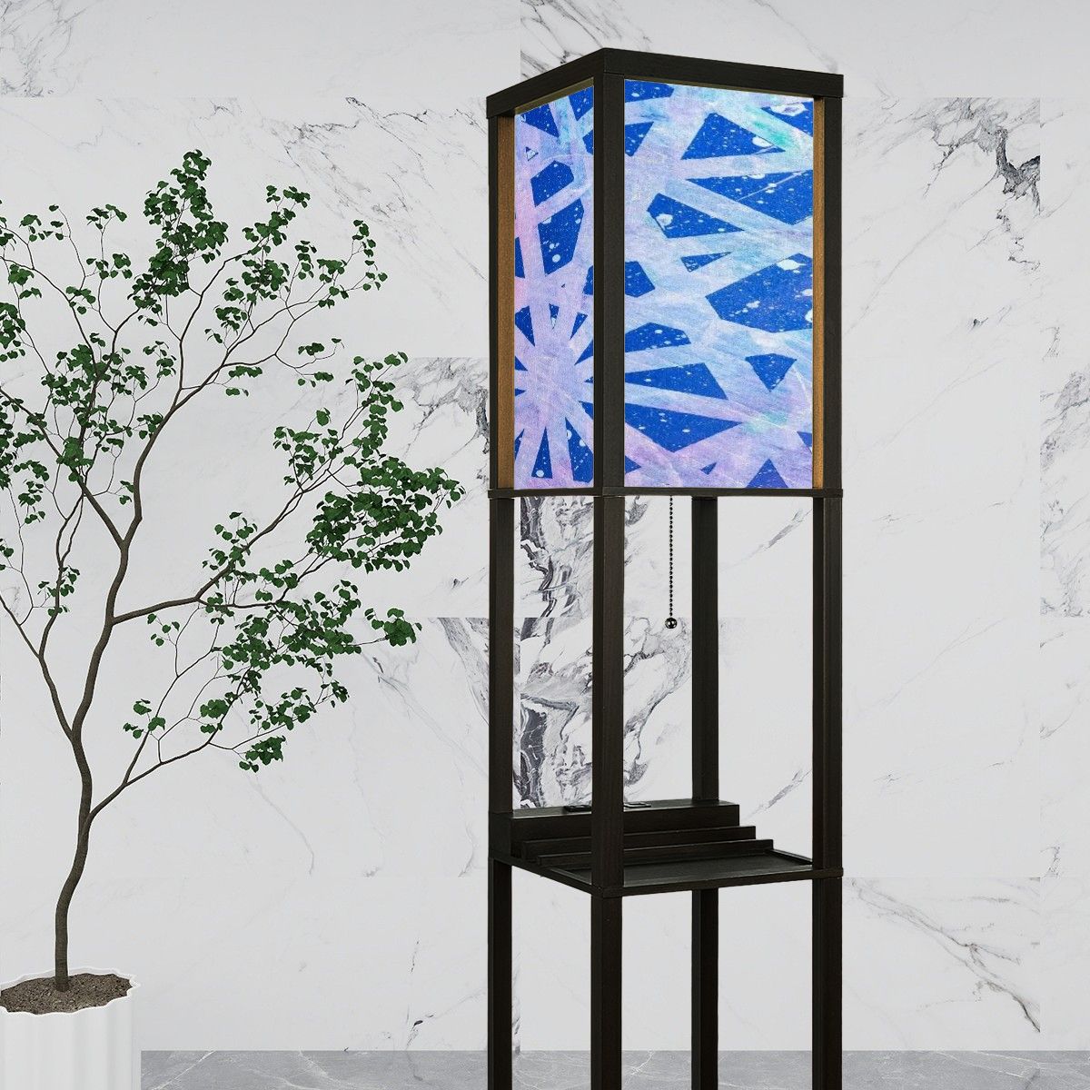 Gavin Scott Floor Lamp with Shelves (2 Colors)