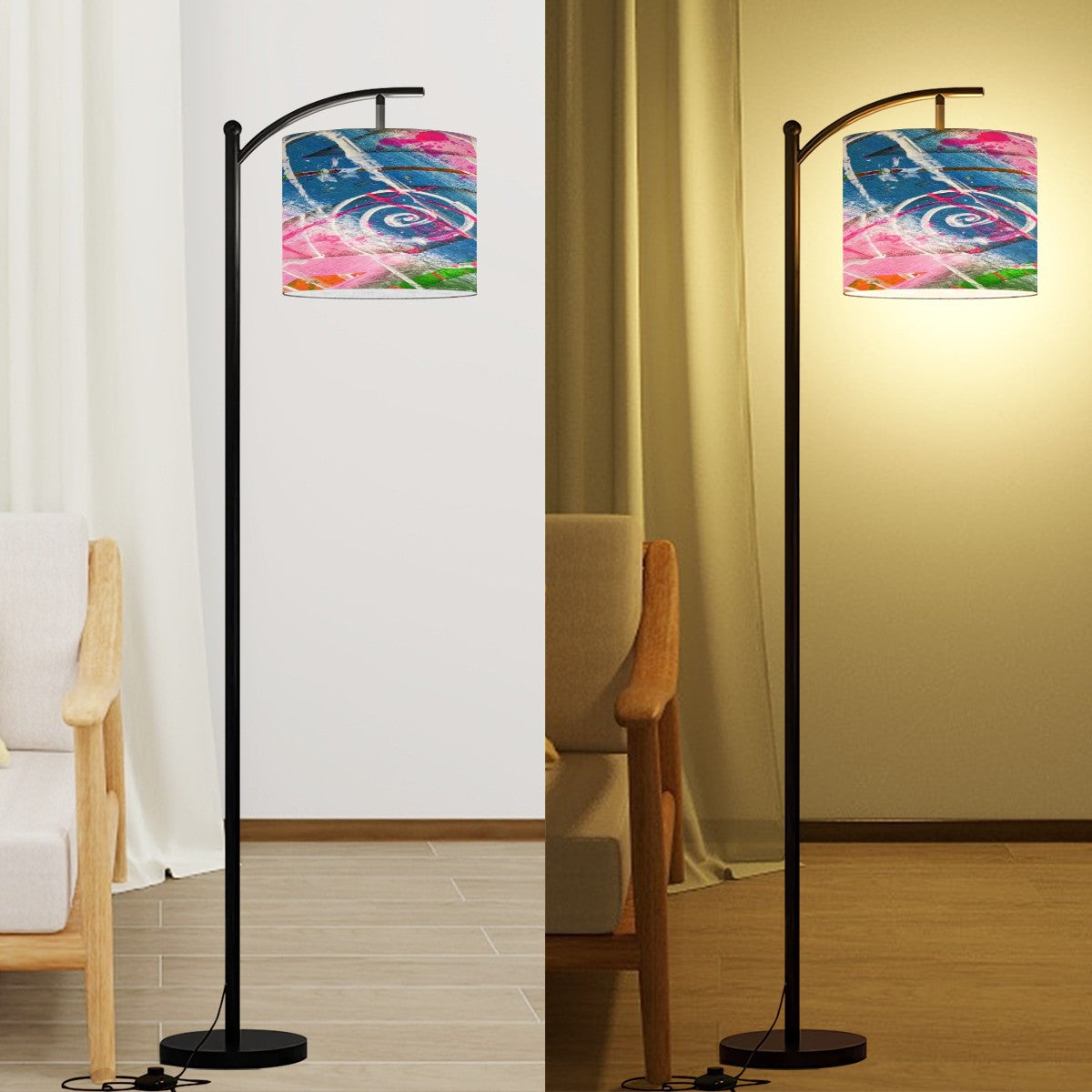 Gavin Scott Arc Floor Lamp w/Remote