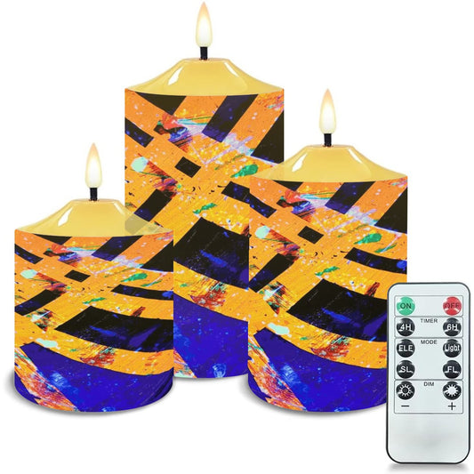 Gavin Scott Flameless Candles w/Remote (Set of 3)