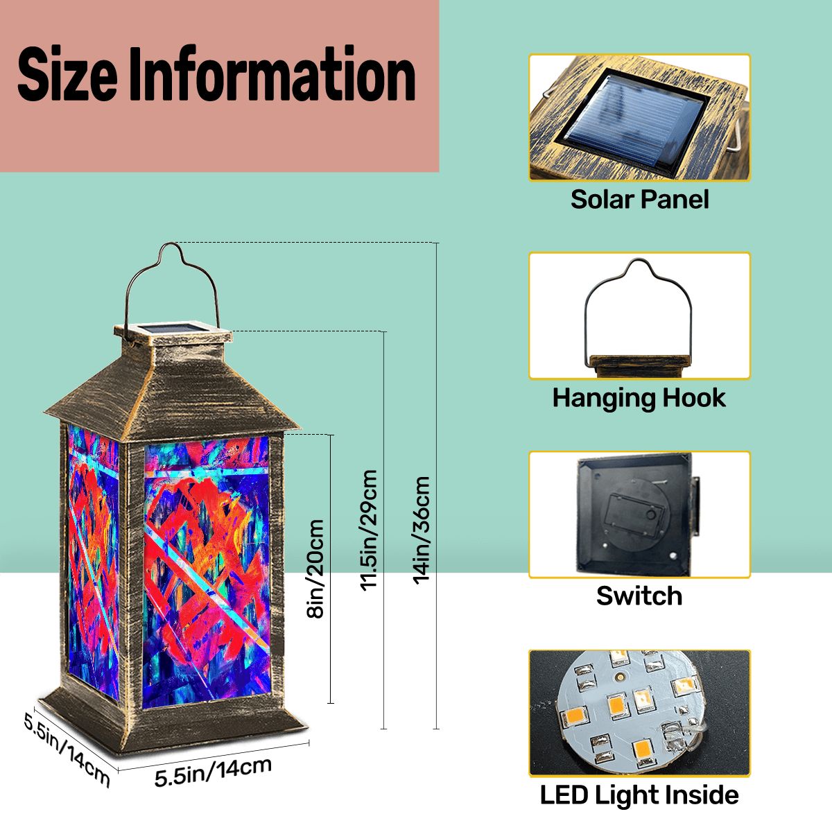Gavin Scott Solar Powered Indoor/Outdoor Lantern