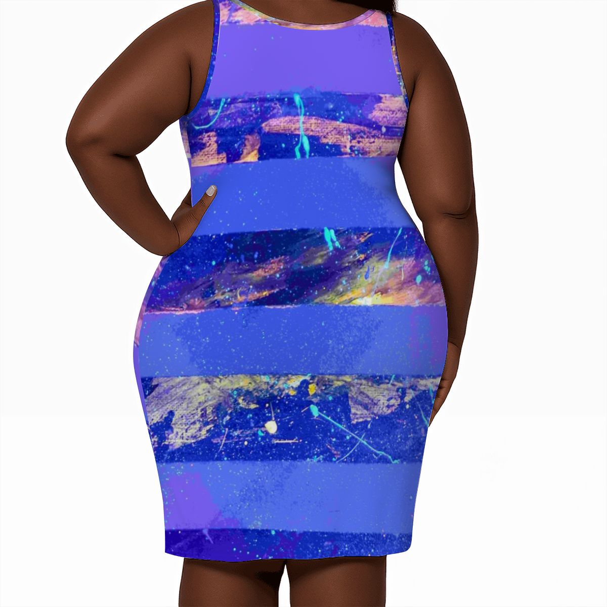 Gavin Scott Sleeveless Bodycon Dress (Femme L-4XL)