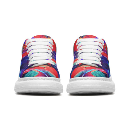 Gavin Scott Genderless Non-Slip Lace Up Vegan Leather Sneakers