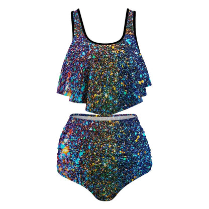 Gavin Scott Ruffled Two Piece Swimsuit (Femme XL-4XL)