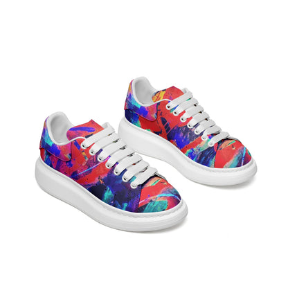 Gavin Scott Genderless Non-Slip Lace Up Vegan Leather Sneakers