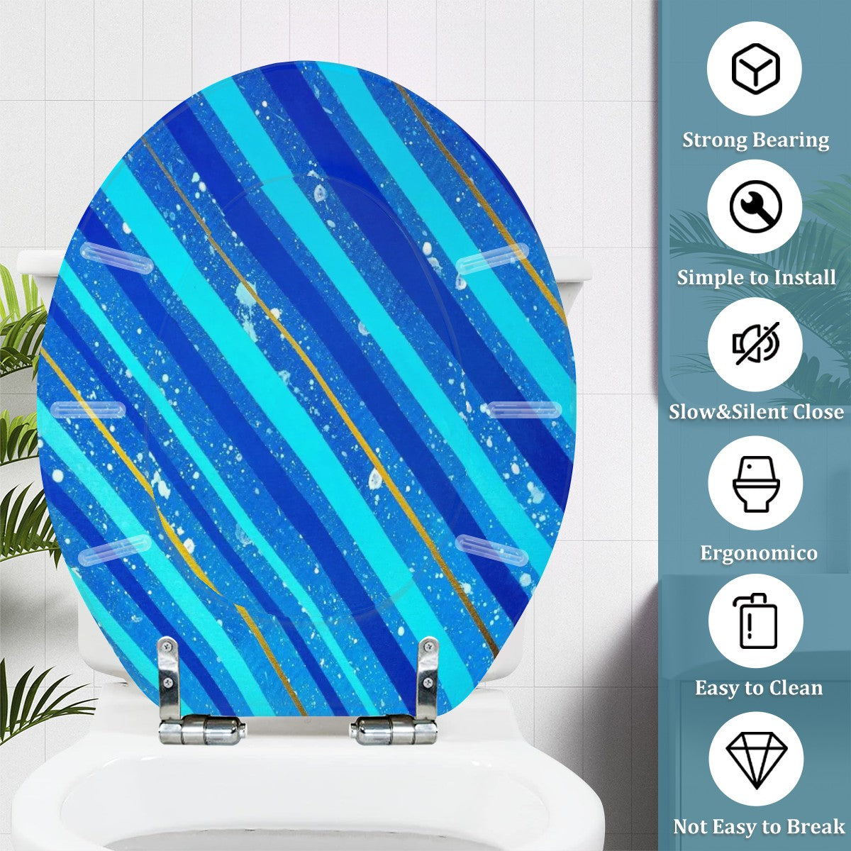 Gavin Scott Universal Toilet Seat w/Matching Soft-close Lid