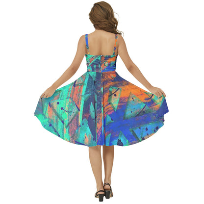 Gavin Scott Sleeveless Flare Hem Midi Dress (Femme XS-3XL)