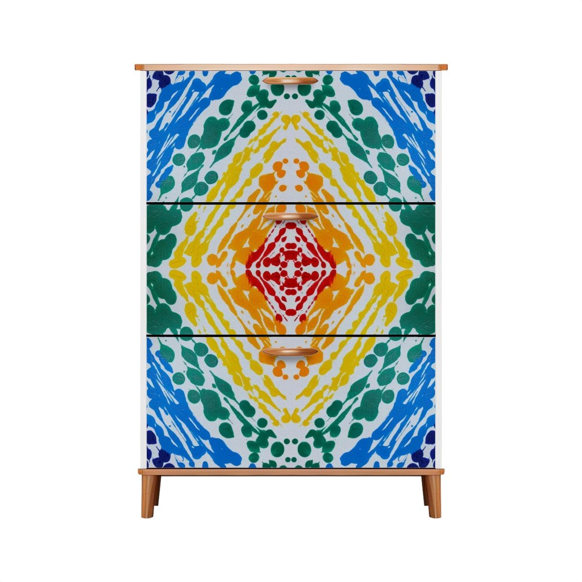 Gavin Scott Wood & Leather Shoe Cabinet