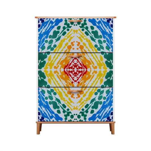 Gavin Scott Wood & Leather Shoe Cabinet