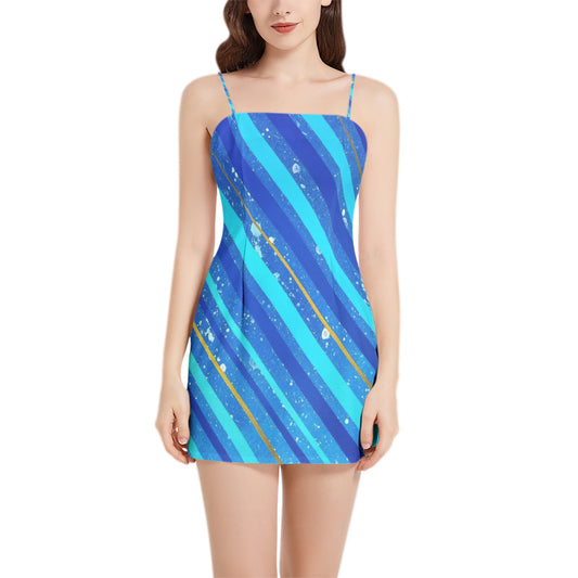 Gavin Scott Sleeveless Spaghetti Strap Mini Dress (Femme XS-3XL)