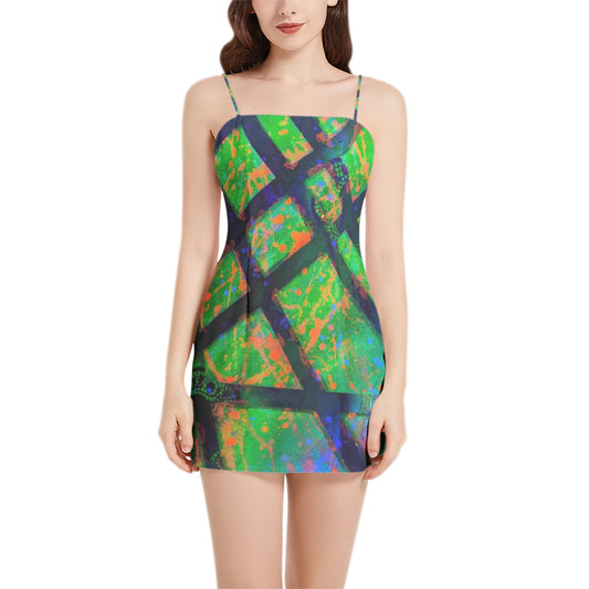 Gavin Scott Sleeveless Spaghetti Strap Mini Dress (Femme XS-3XL)