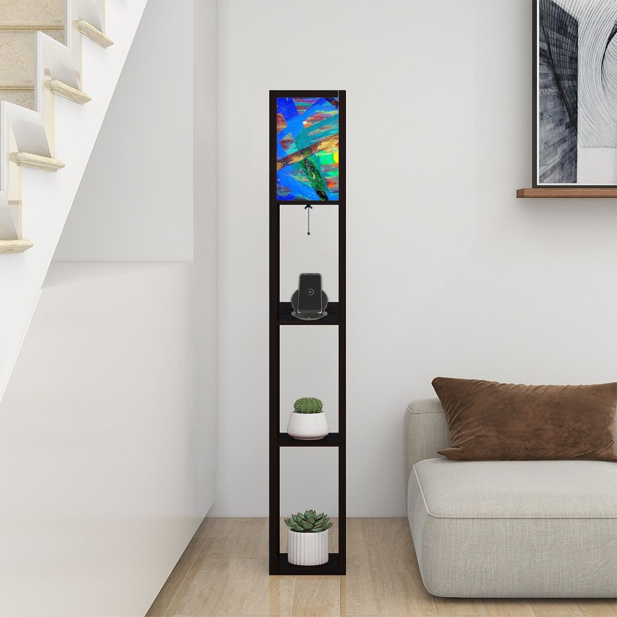 Gavin Scott Floor Lamp with Shelves (2 Colors)