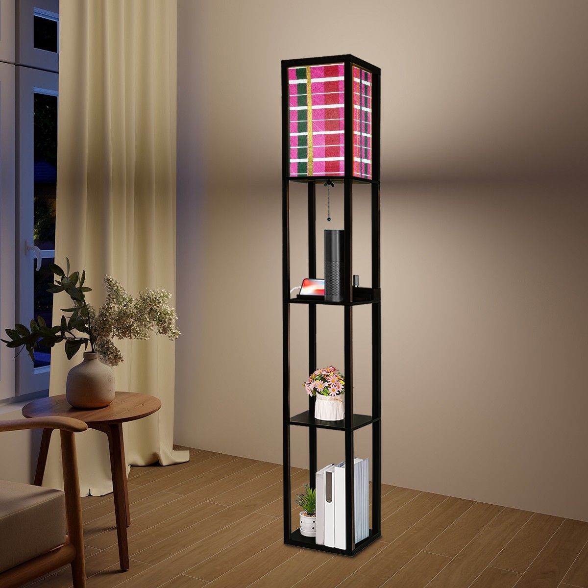 Gavin Scott Floor Lamp with Shelves (2 Colors)